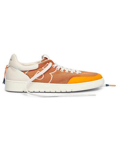 Sneakers Léo orange/blanc