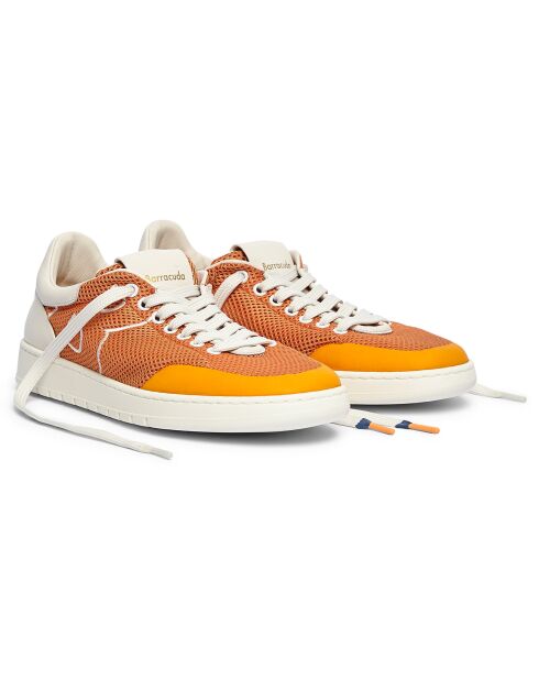 Sneakers Léo orange/blanc