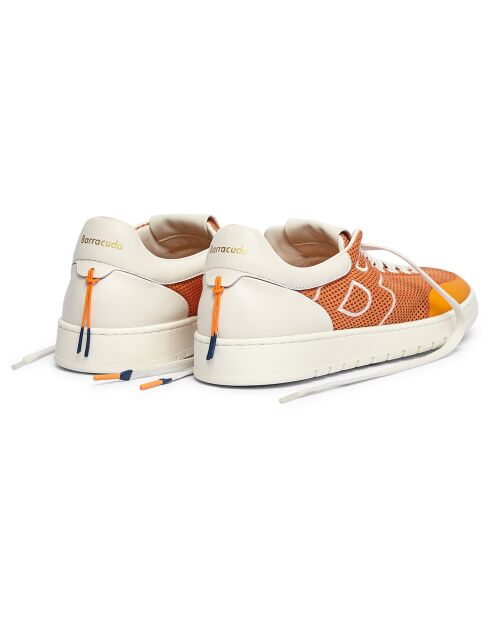 Sneakers Léo orange/blanc