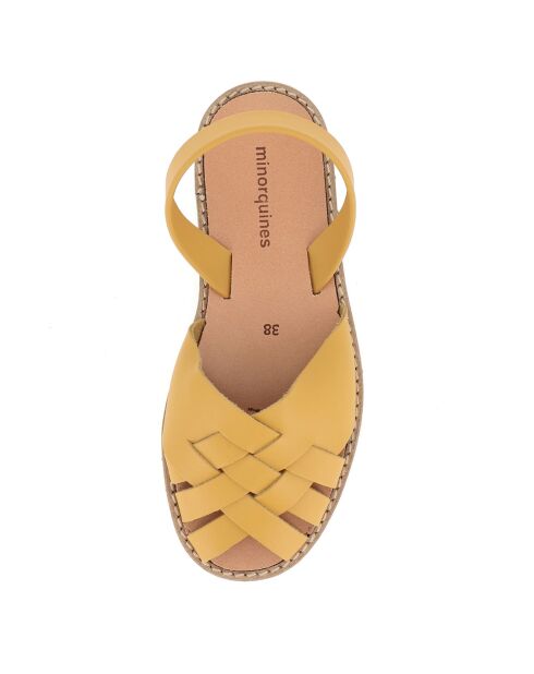 Avarcas de cuero compostelle amarillo