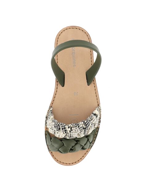 Groene leren sandalen van Neo Cabrera