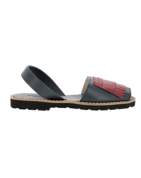 Avarcas de cuero universitario azules