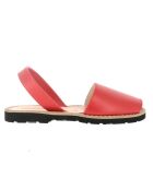 Sandalias de cuero rojas
