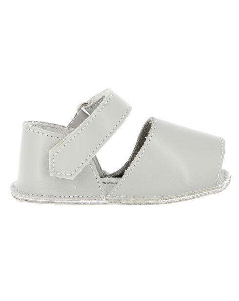 Zapatillas de piel gris