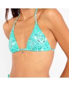 Haut de maillot triangle Rico turquoise