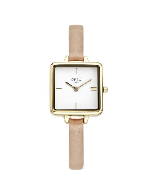 Montre Femme Mini Square beige