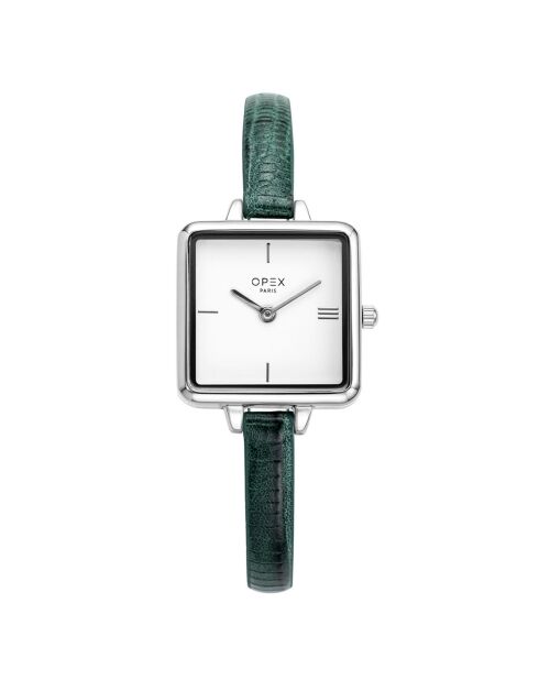Montre Femme Mini Square bleu canard