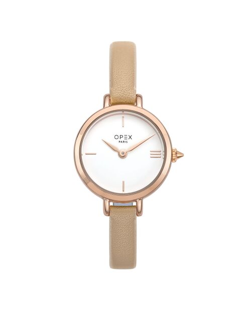 Montre Femme Mini Rotonde beige
