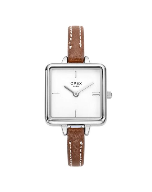 Montre Femme Mini Square marron