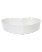 Plat gâteaux Charlotte blanc  - 24x24x5 cm