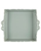 Plat à four Carré vert d'eau  - 29x25x7 cm