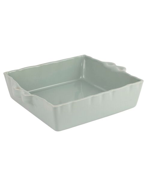 Plat à four Carré vert d'eau  - 29x25x7 cm
