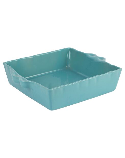 Plat à four carré Feston turquoise  - 29x25x7 cm