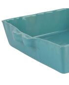 Plat à four carré Feston turquoise  - 29x25x7 cm