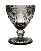 12 Verres à pieds Chambord fumé  - D.8.5x14 cm