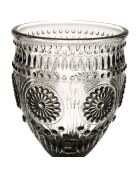 12 Verres à pieds Chambord fumé  - D.8.5x14 cm