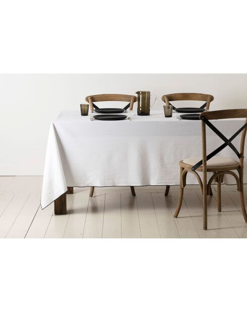 2 Serviettes de table Corino blanches - 35x35 cm