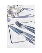 2 Serviettes de table Corino blanches - 35x35 cm