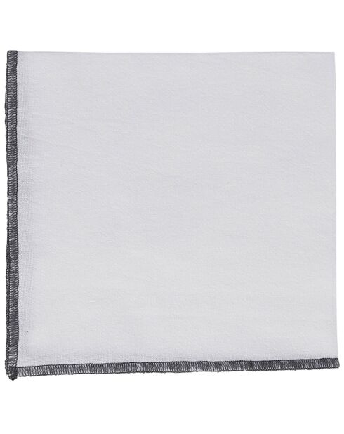 2 Serviettes de table Corino blanches - 35x35 cm