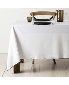 2 Serviettes de table Corino blanches - 35x35 cm