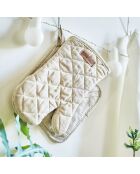 Gant & Manique Cellier naturel  - Gant : 14x26 -|Manique : 20x20 cm