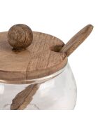 Barattolo naturale Duo con cucchiaio - D.9x7,5