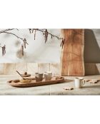 Barattolo naturale Duo con cucchiaio - D.9x7,5