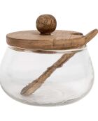 Barattolo naturale Duo con cucchiaio - D.9x7,5
