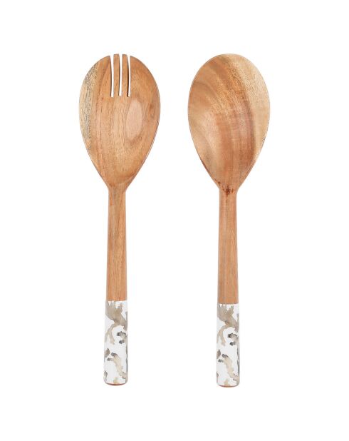 2 Couverts à salade Estran beiges