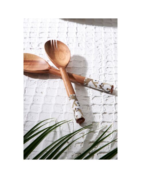 2 Couverts à salade Estran beiges