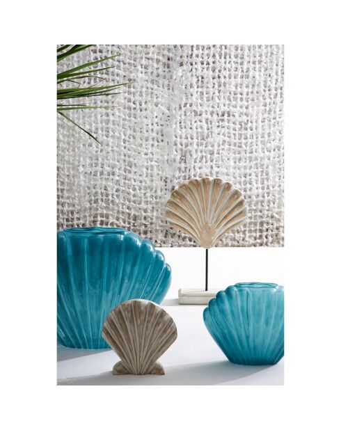 Vase Leucie bleu  - 18x8x14.5 cm