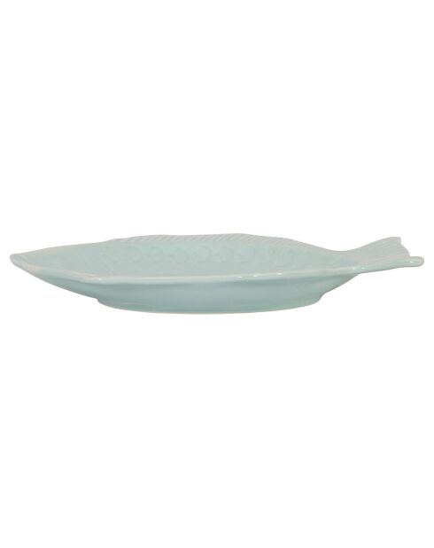 Plat Poisson vert d'eau  - 33.5x25x4.5 cm