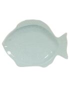 Plat Poisson vert d'eau  - 33.5x25x4.5 cm