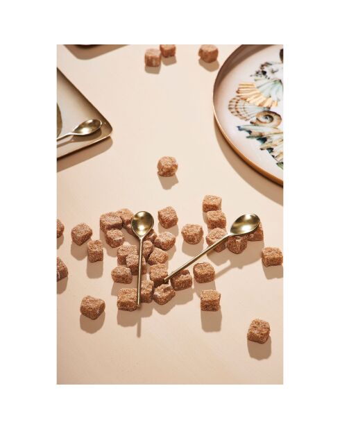 4 Cuillères à café Gourmet dorées