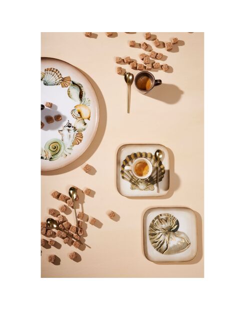 4 Cuillères à café Gourmet dorées