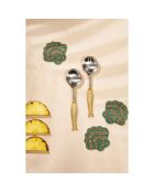 2 Couverts à salade Poisson dorés