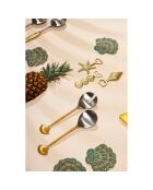 2 Couverts à salade Coquillage doré antique