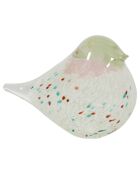 Presse papiers moineau Serin vert/rose  - 10.5x6x6.5 cm