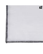 2 Serviettes de table Corino blanches - 35x35 cm