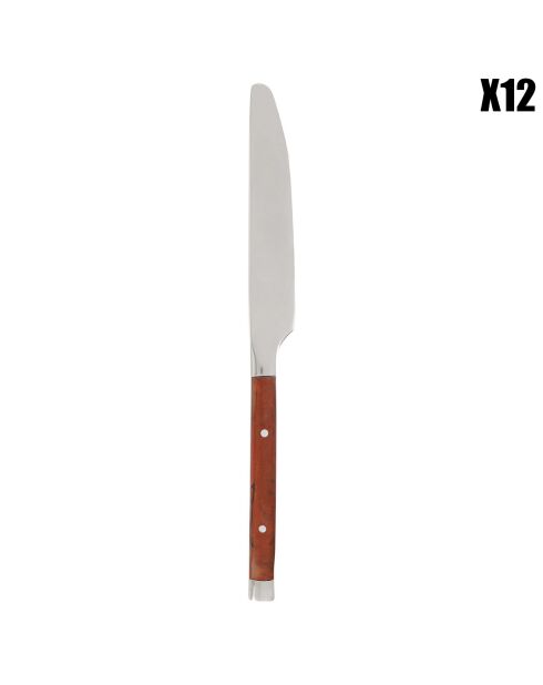 12 Couteaux Nobu marron