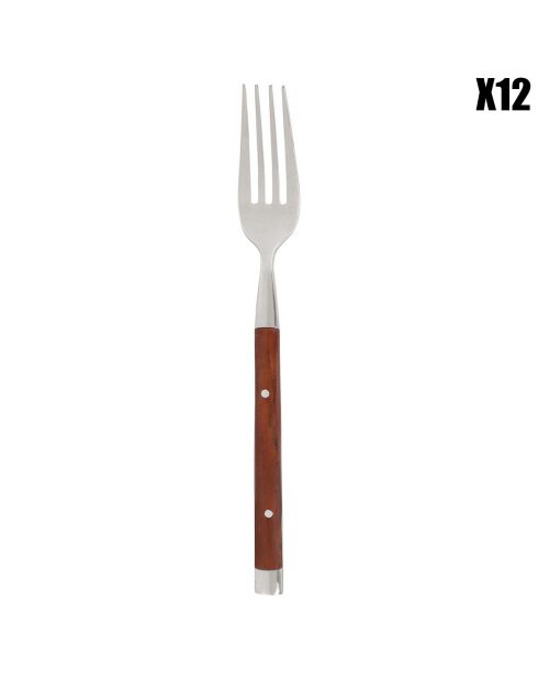 12 Fourchettes Nobu marron