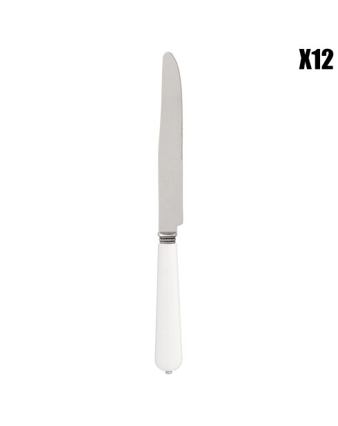12 Couteaux Lucie blancs