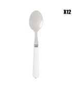 12 Cuillères dessert Lucie blanches