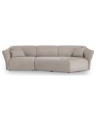 Canapé Angle Droit Modulaire Flora 5 Places beige foncé - 292x138x79 cm