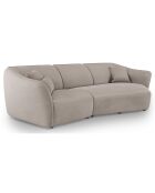 Canapé Angle Droit Modulaire Flora 5 Places beige foncé - 292x138x79 cm