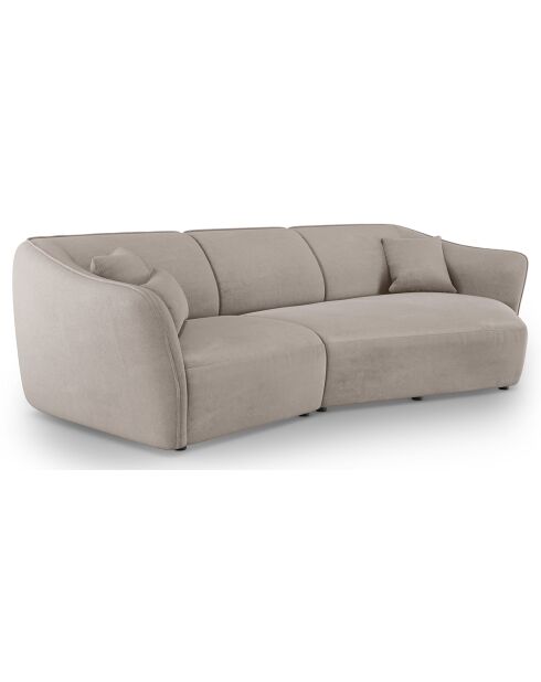 Canapé Angle Droit Modulaire Flora 5 Places beige foncé - 292x138x79 cm