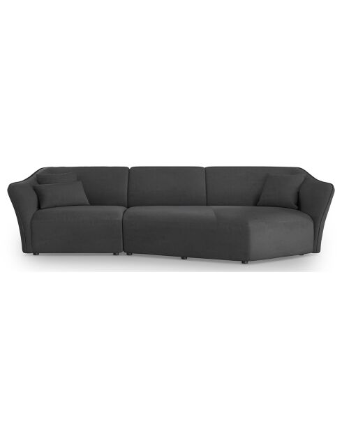 Canapé Angle Droit Modulaire Flora 5 Places graphite - 292x138x79 cm