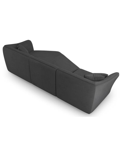 Canapé Angle Droit Modulaire Flora 5 Places graphite - 292x138x79 cm
