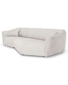 Canapé Angle Droit Modulaire Flora 5 Places ivoire - 292x138x79 cm