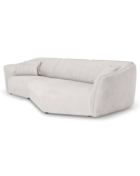Canapé Angle Droit Modulaire Flora 5 Places ivoire - 292x138x79 cm